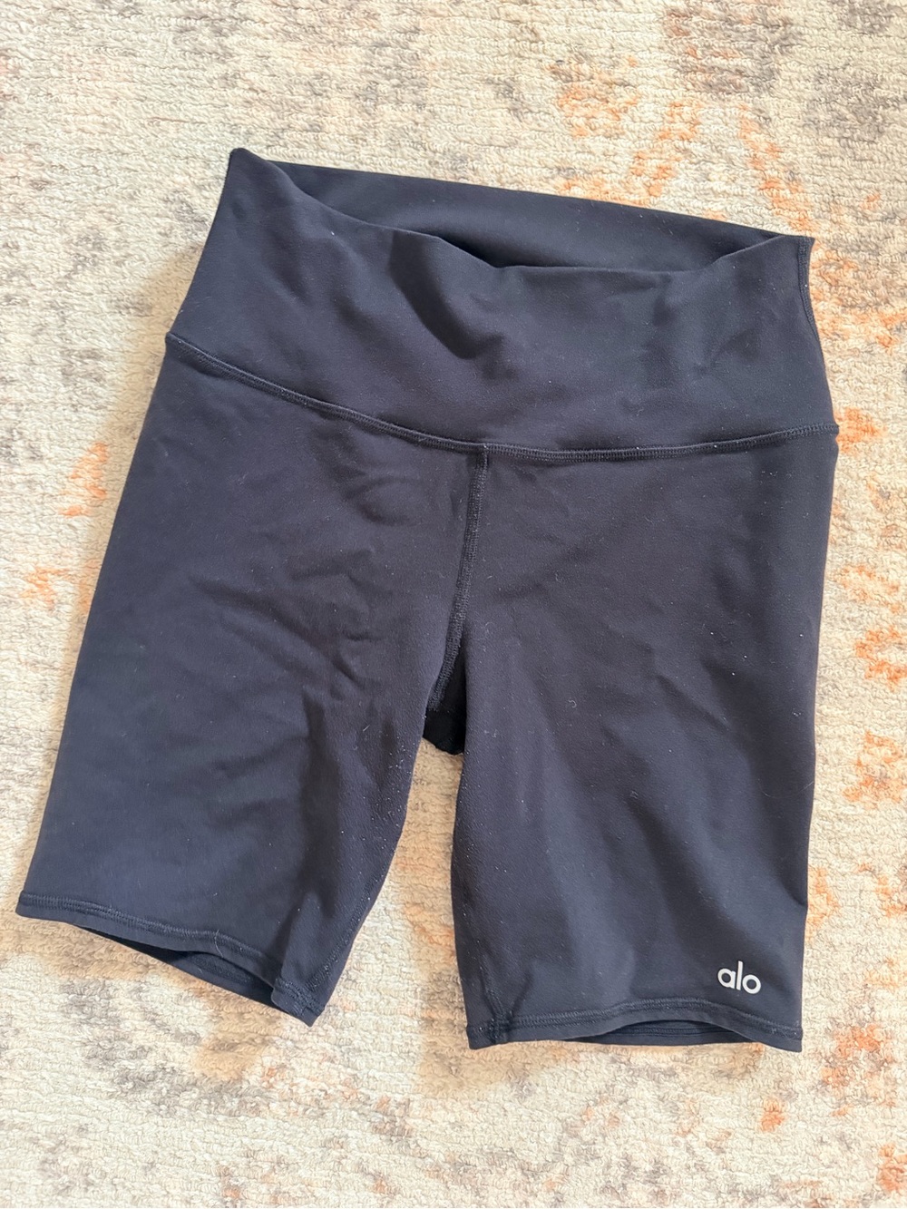 ALO Yoga Black High-Rise Bike Shorts